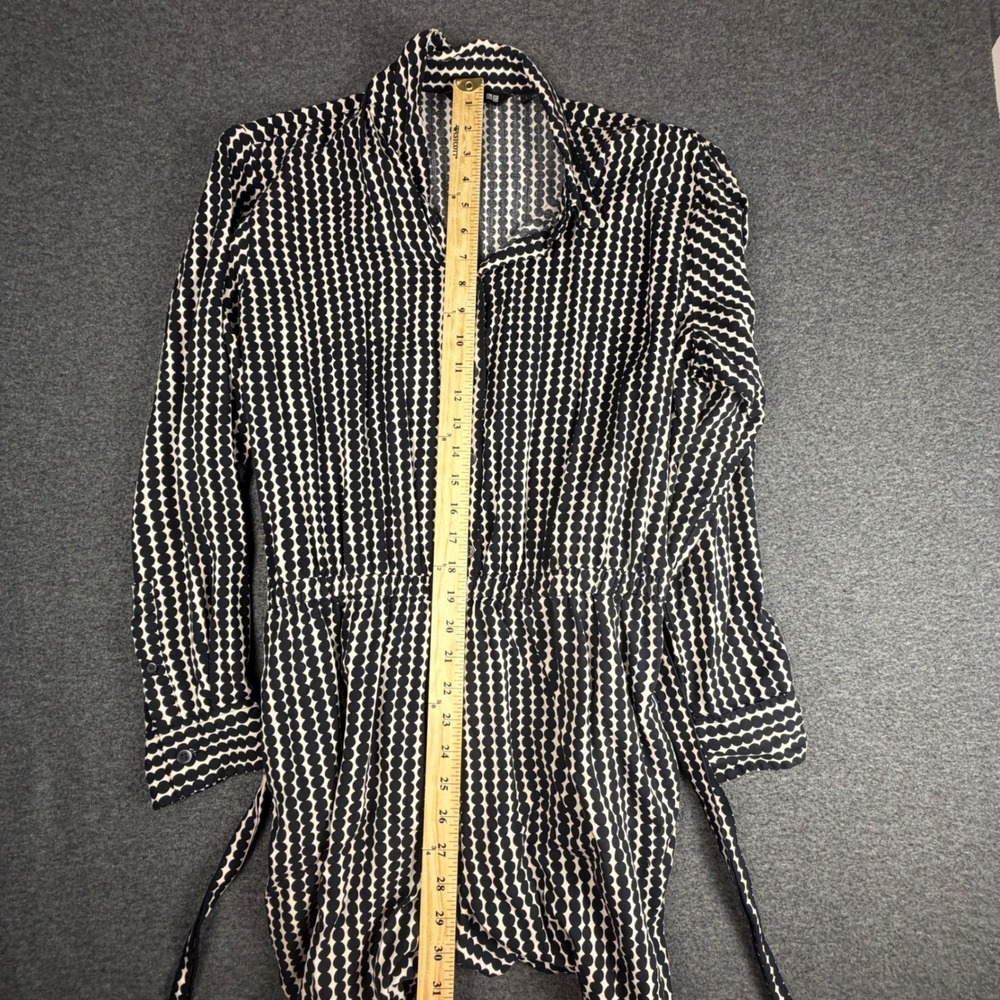 Marimekko x Uniqlo Pienet Kivet Long Sleeve Belted Jumpsuit Button Front sz L - Picture 10 of 10